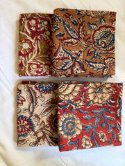 100% Cotton Block Print Fat Quarters – Earth Floral