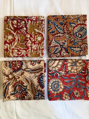 100% Cotton Block Print Fat Quarters – Earth Floral