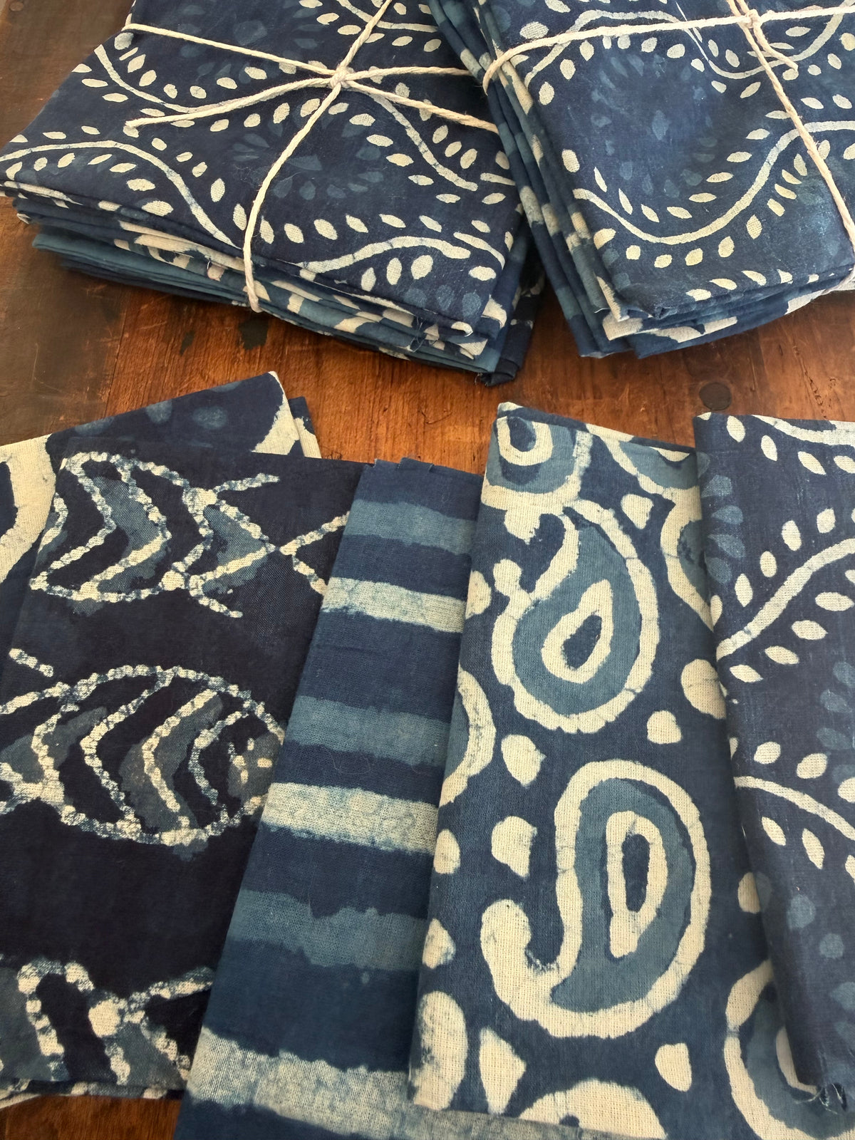 100% Cotton Block Print Fat Quarters – Indigo