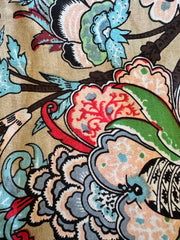 100% Cotton Fabric – Beige Floral