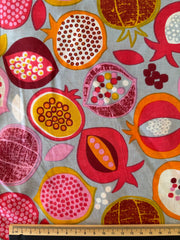 100% Cotton Fabric – Beige With Pomegranate