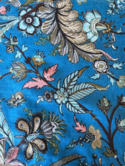 100% Cotton Fabric – Blue Floral