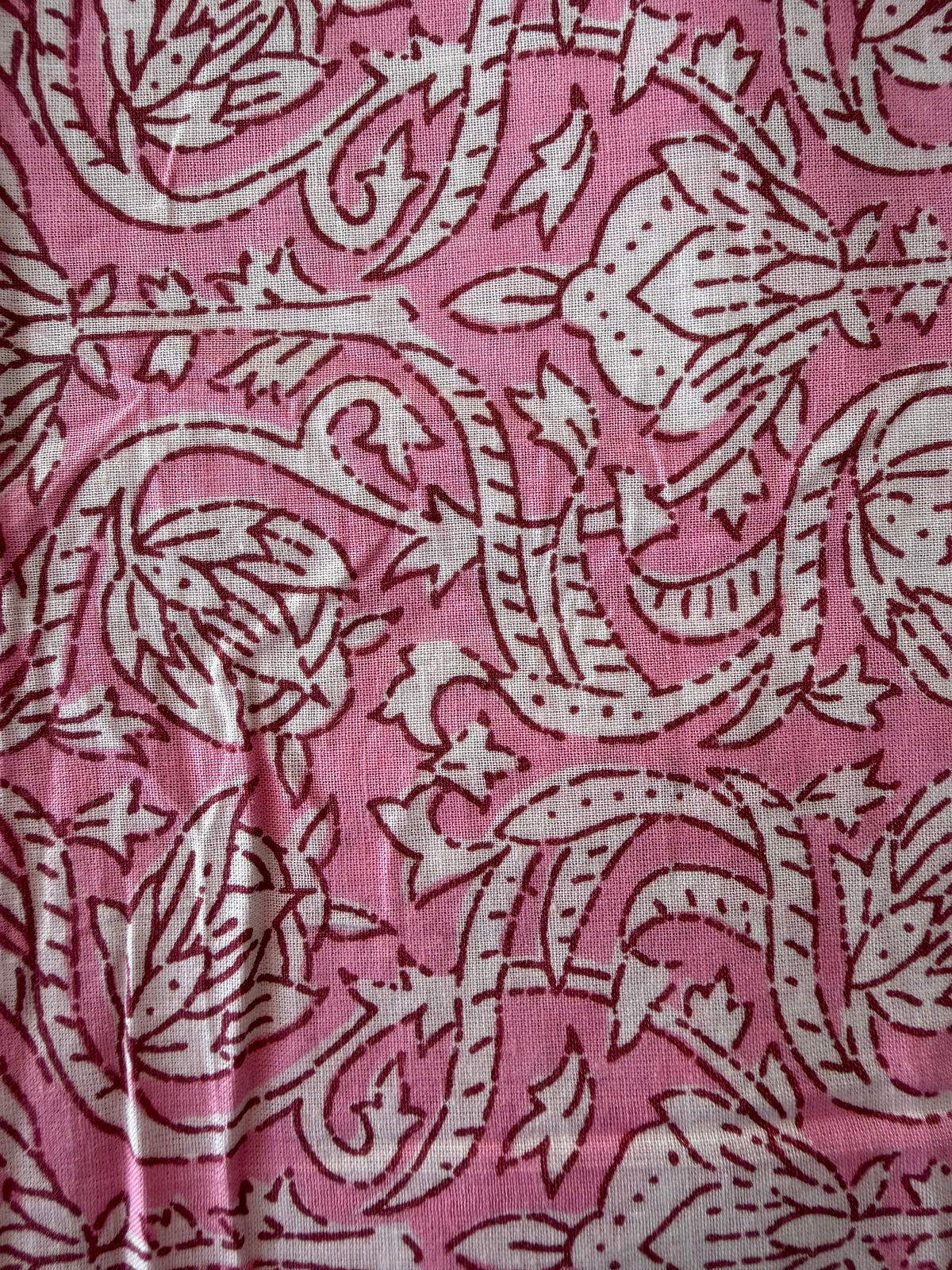 100% Cotton Fabric – Pink & White Floral