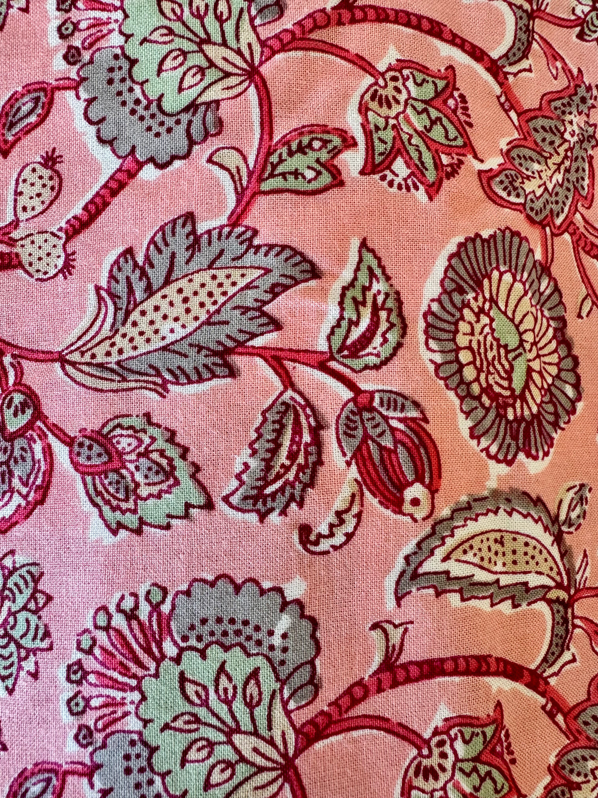 100% Cotton Fabric – Pink , Grey & Turquoise Floral