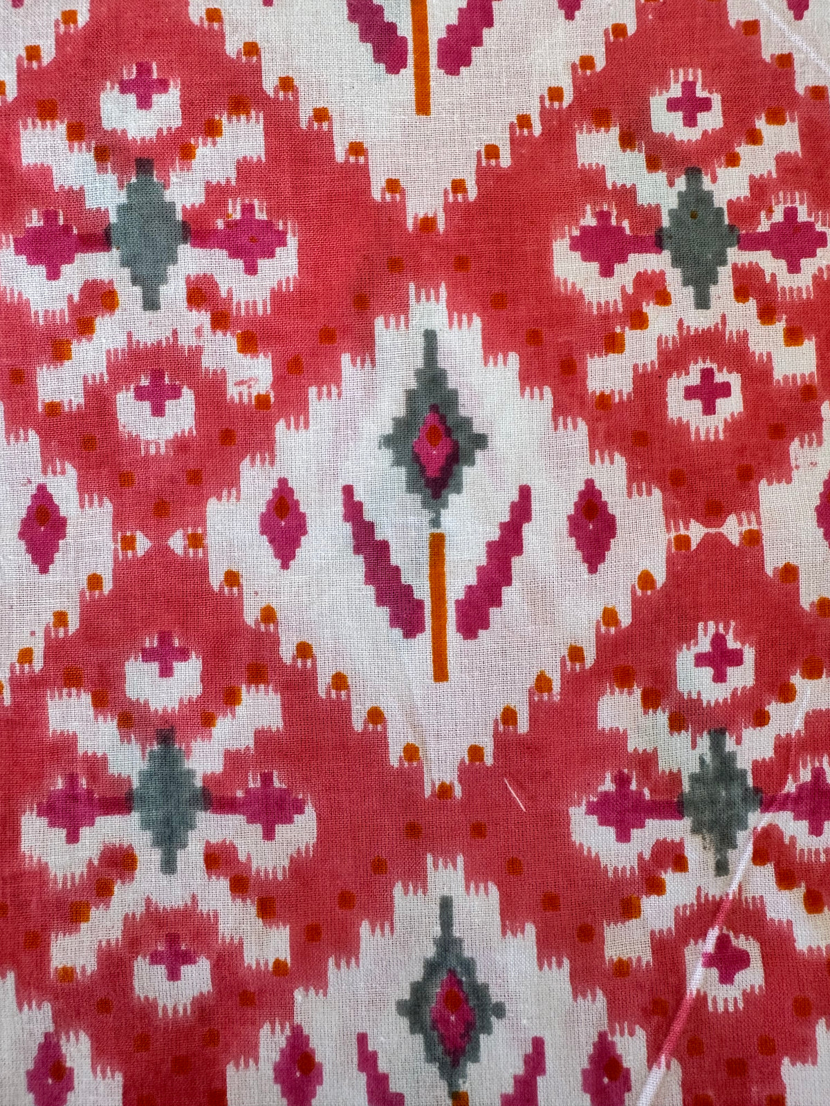 100% Cotton Fabric – Red Pattern