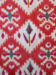100% Cotton Fabric – Red Pattern