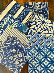 100% Cotton Fat Quarters – Blue & White