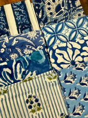 100% Cotton Fat Quarters – Blue & White