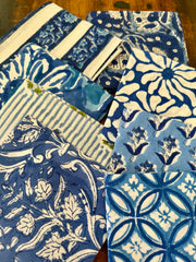 100% Cotton Fat Quarters – Blue & White