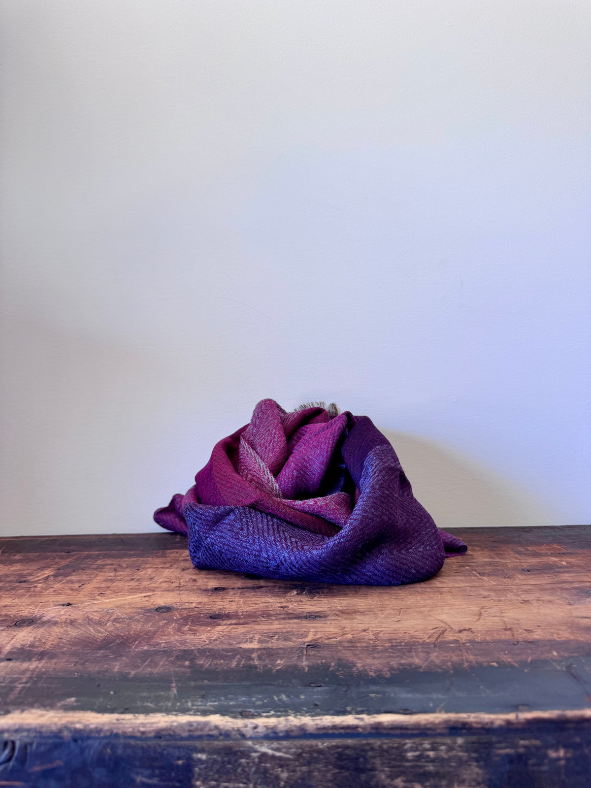 100% Fine Merino Wool Scarves – Dark Purple