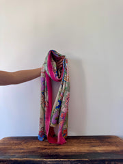 100% Fine Merino Wool Scarves – Pink & Blue Paisley
