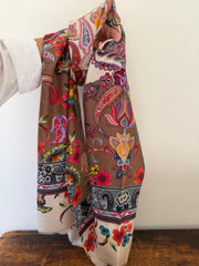 100% Silk Scarves – Brown & Yellow