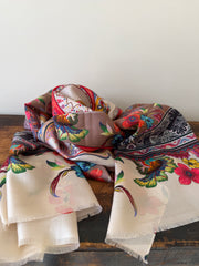 100% Silk Scarves – Brown & Yellow
