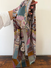 100% Silk Scarves – Green & Pink
