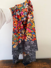 100% Silk Scarves – Red Flowers