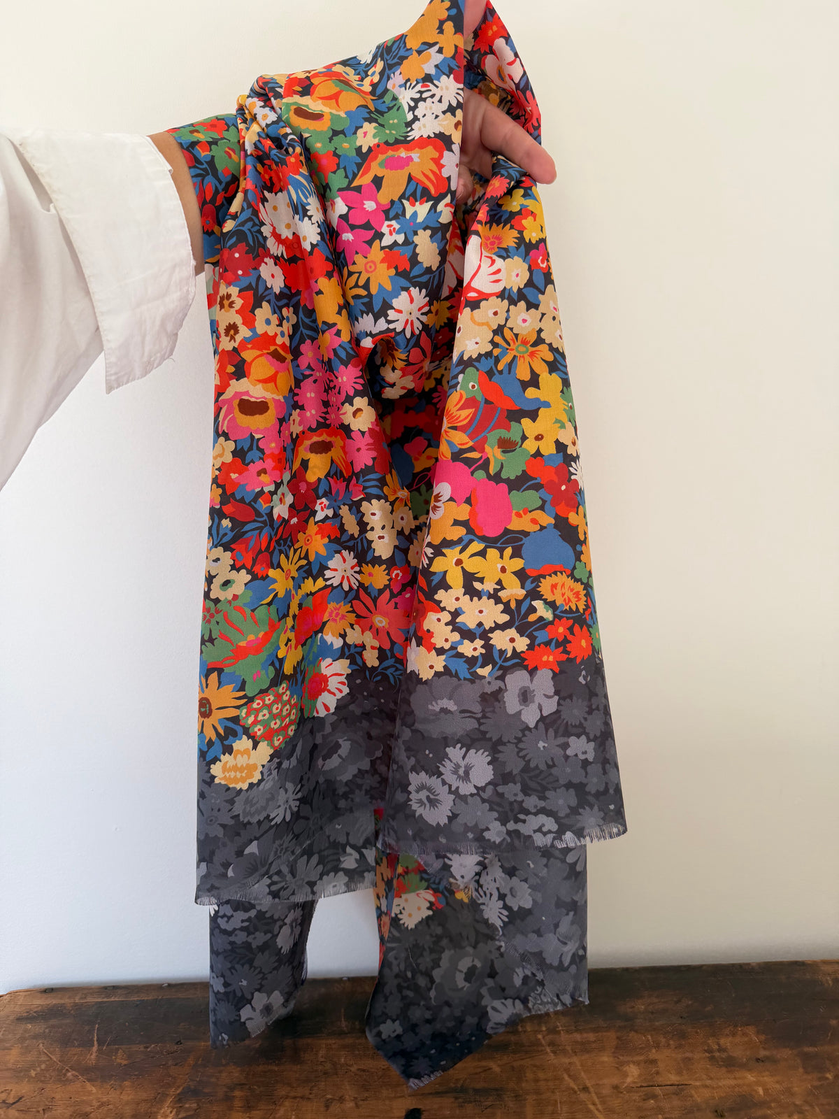100% Silk Scarves – Red Flowers
