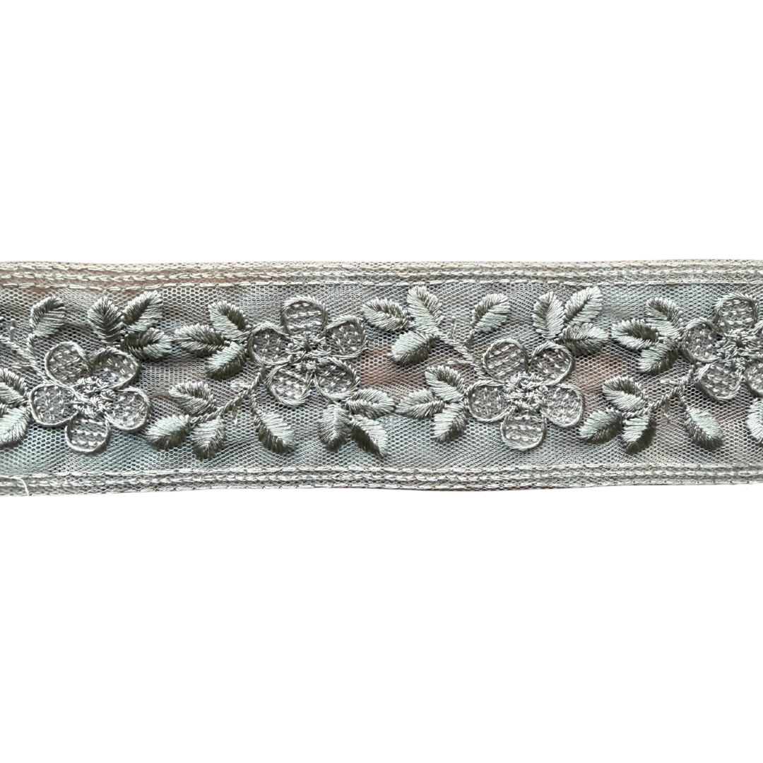 Light Green Floral Lace Ribbon