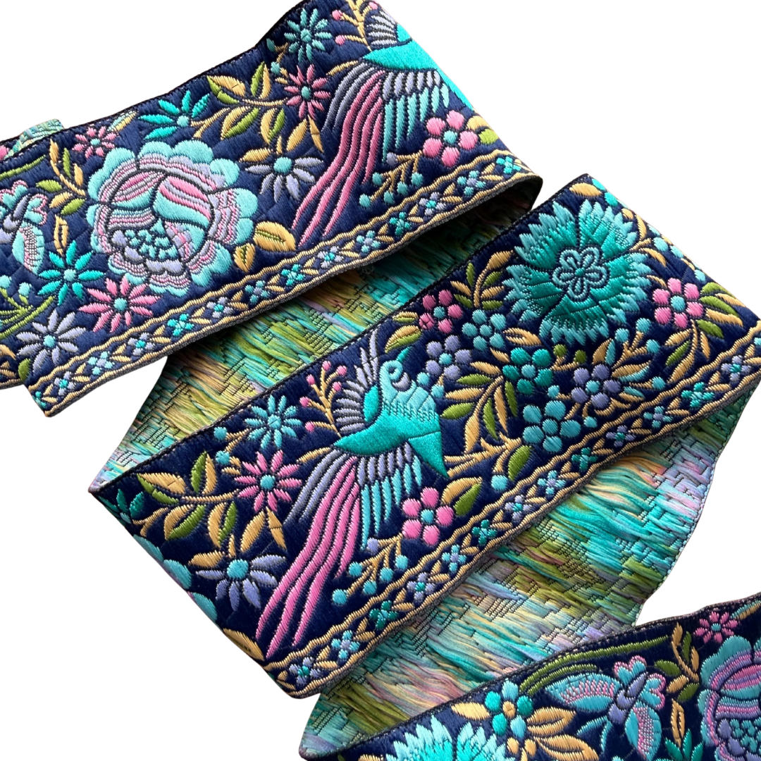 Ribbon – Turquoise & Pink Peacock