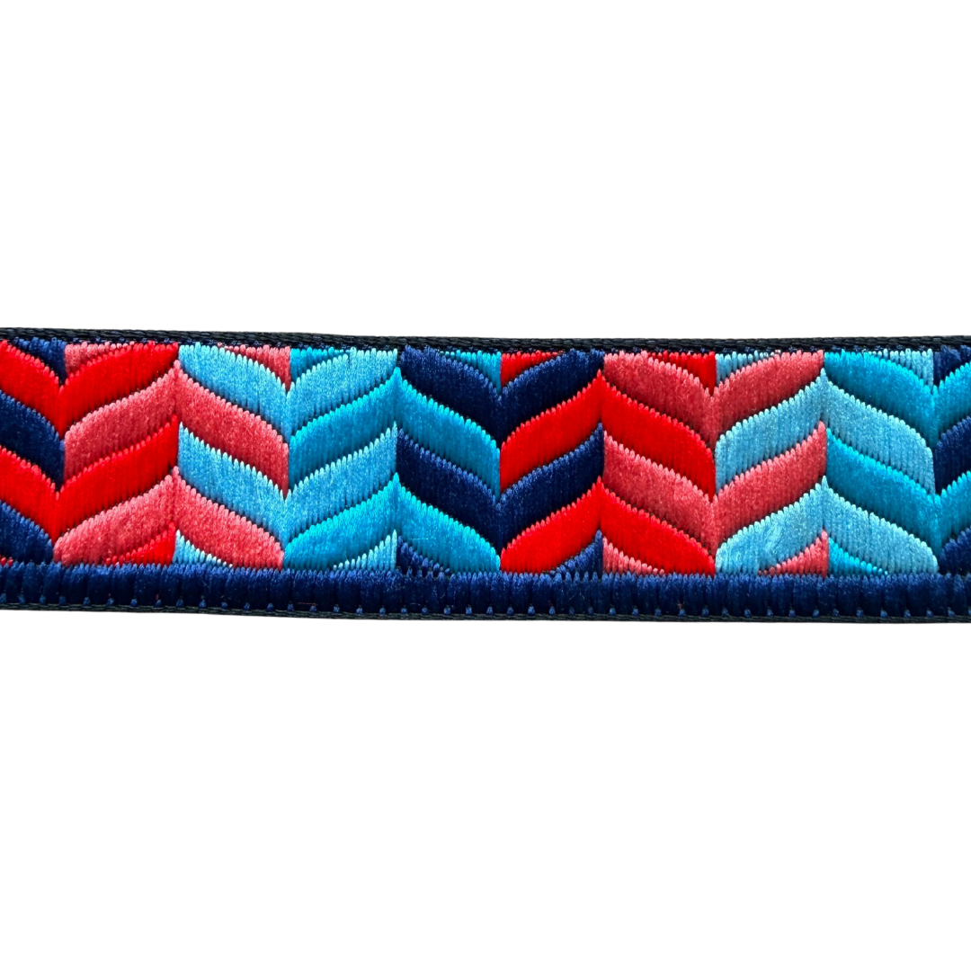Ribbon – Red & Blue Geometric