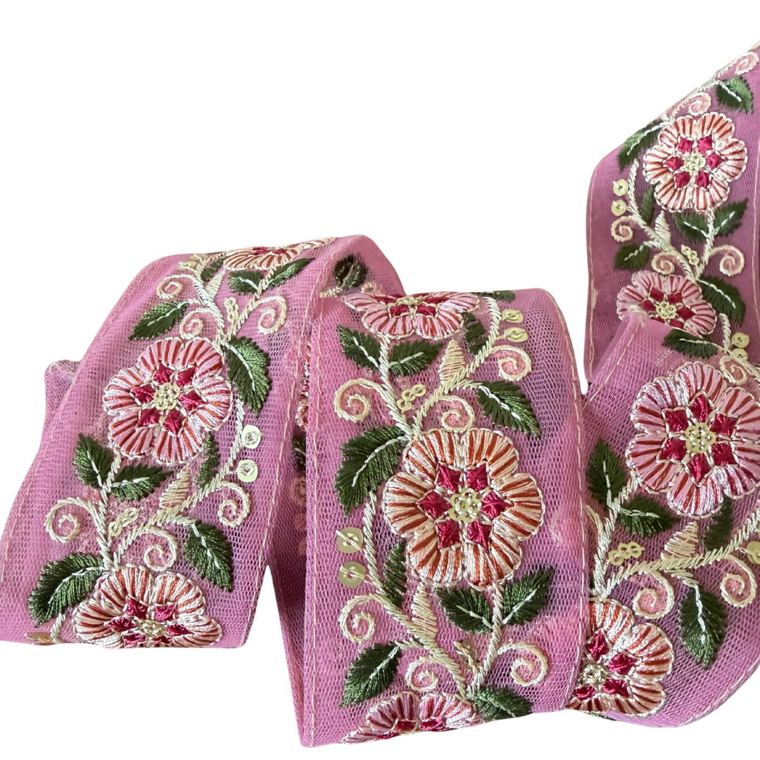 Dusty Pink Floral Ribbon