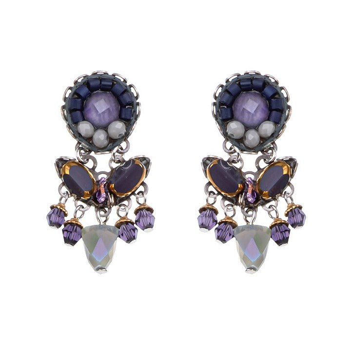 Ayala Bar Earrings - Purple & Mauve