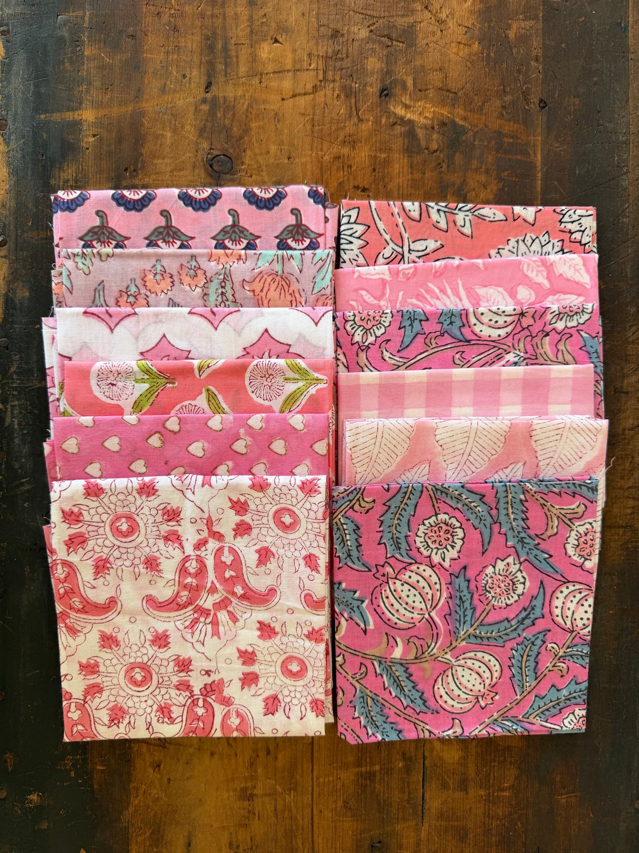 100% Cotton Fat Quarters - Pink