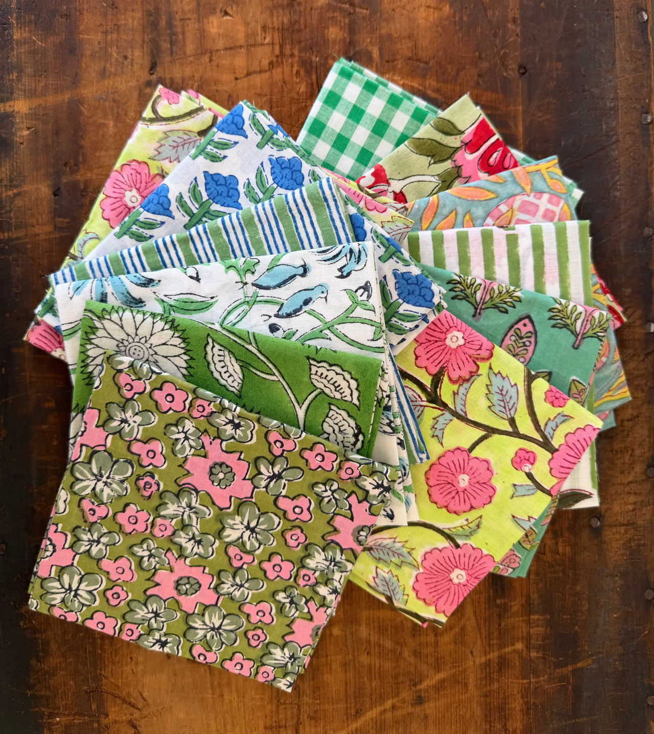 100% Cotton Fat Quarters - Green