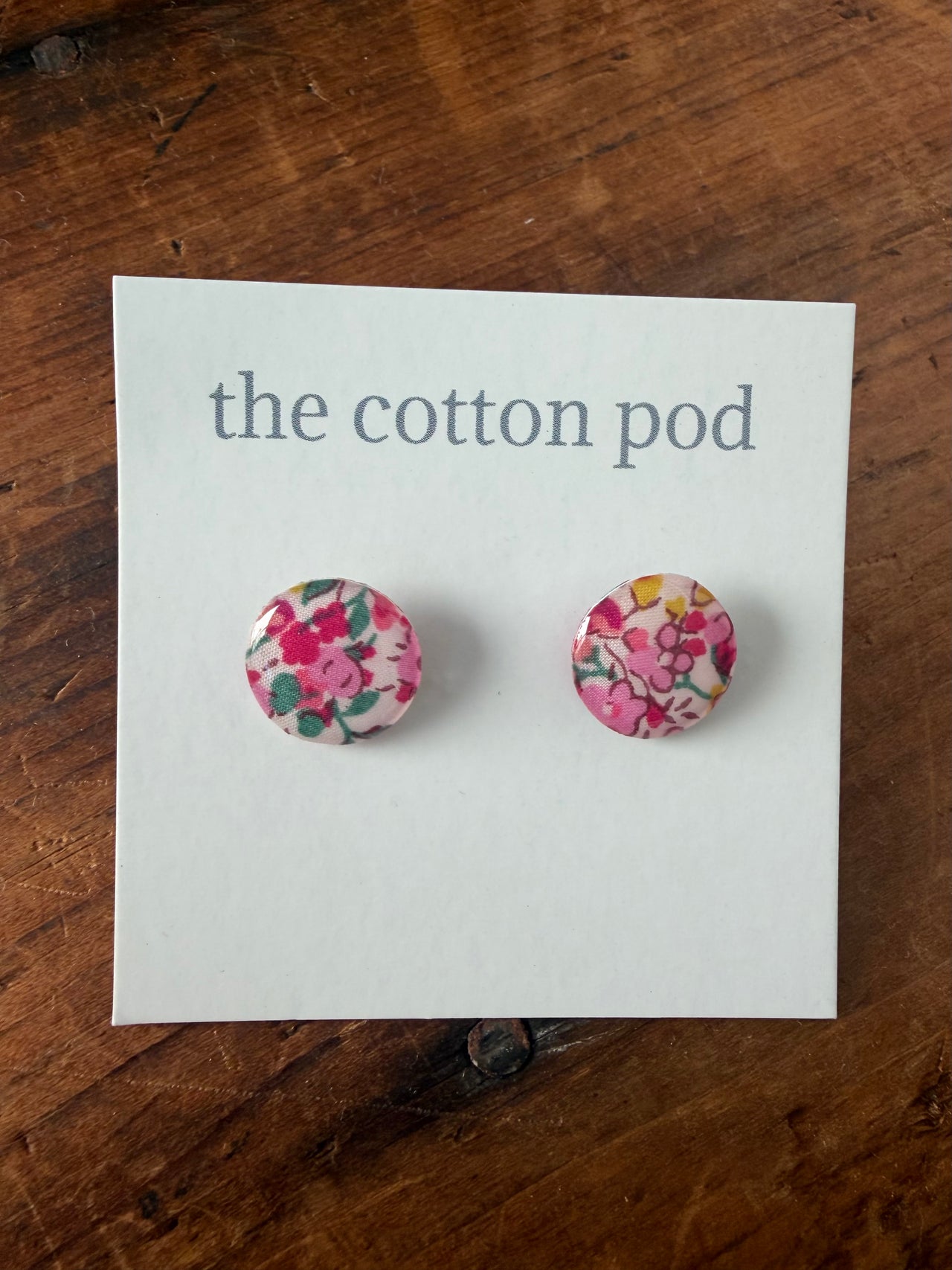 Liberty Stud Earrings - Pink Floral