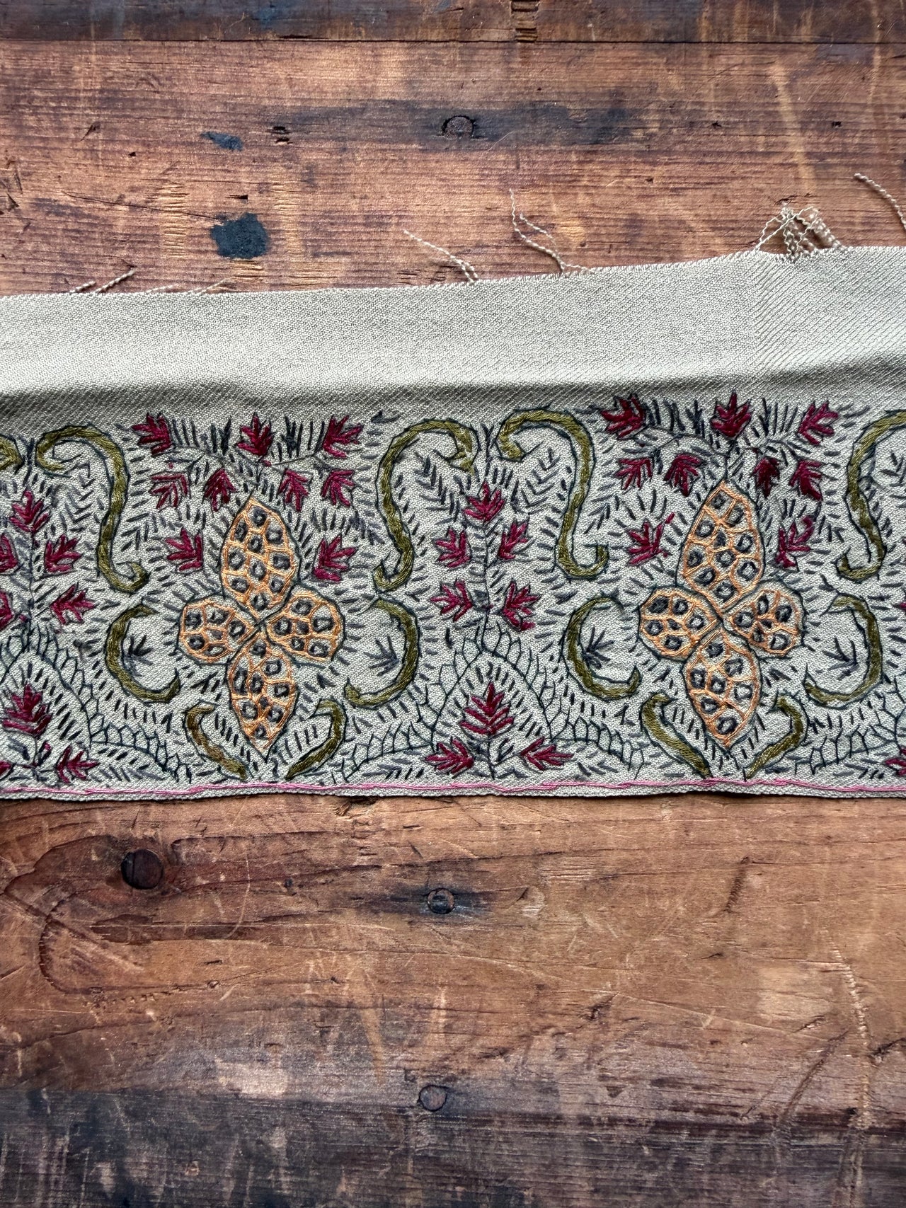 Hand Stitched Vintage Wool Trim