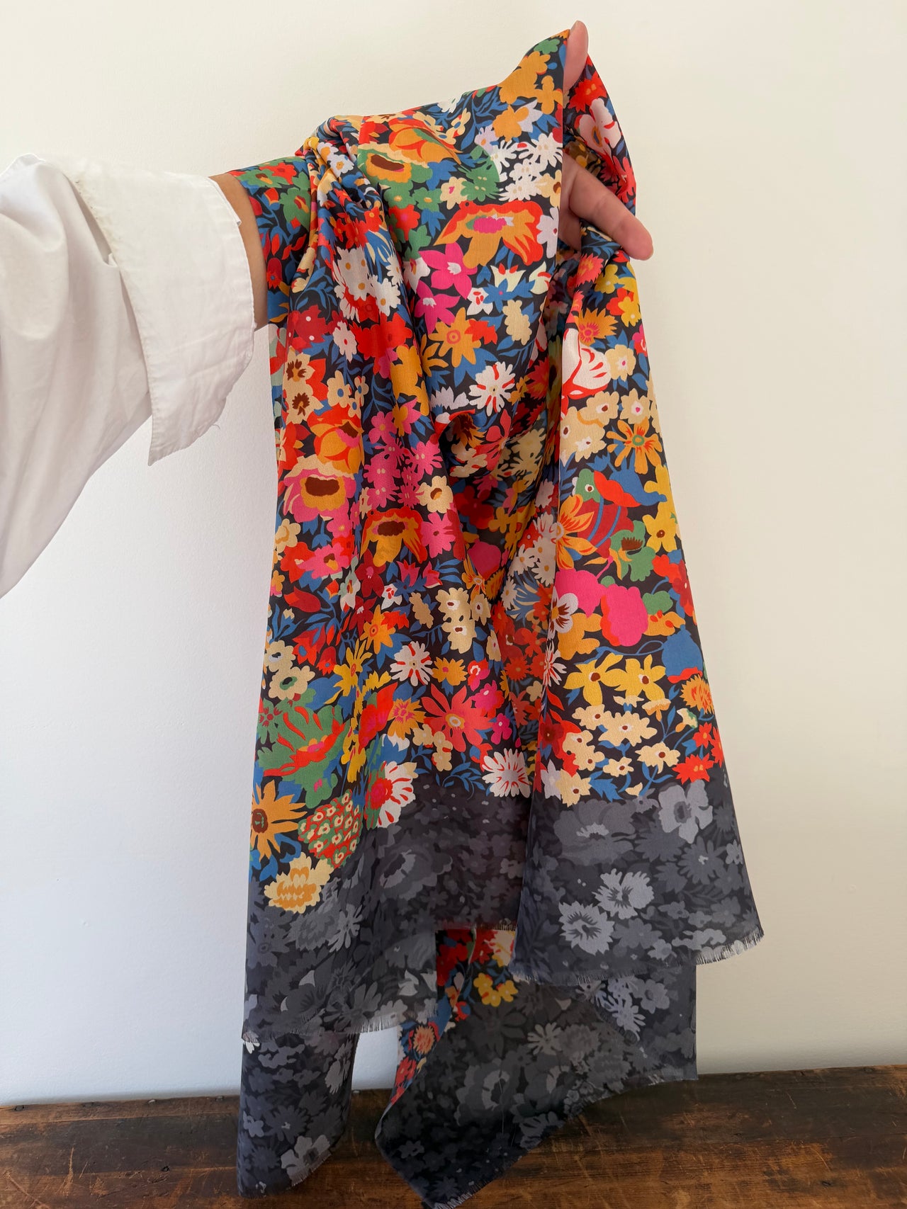 100% Silk Scarves -  Red Flowers