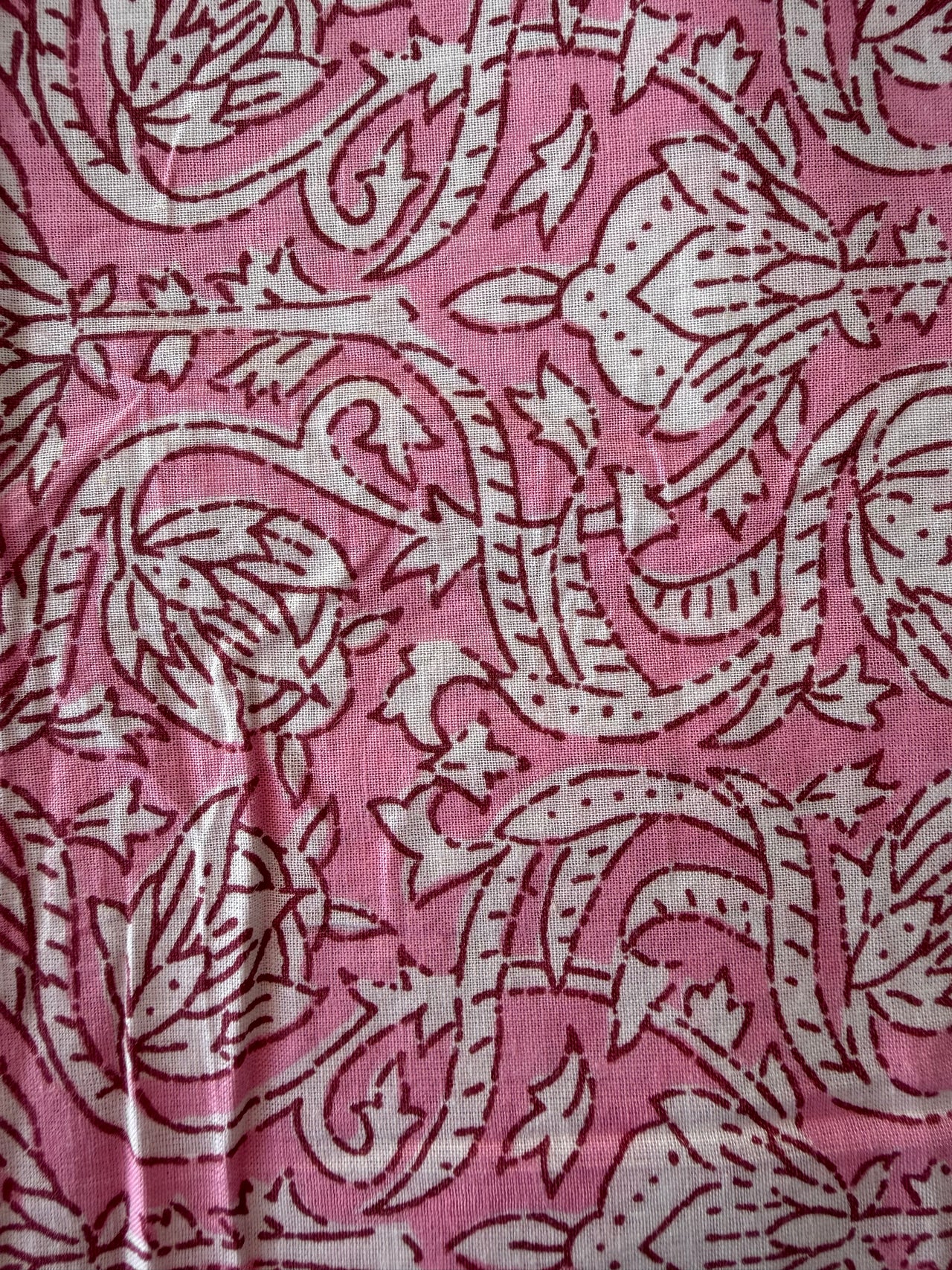 100% Cotton Fabric – Pink & White Floral