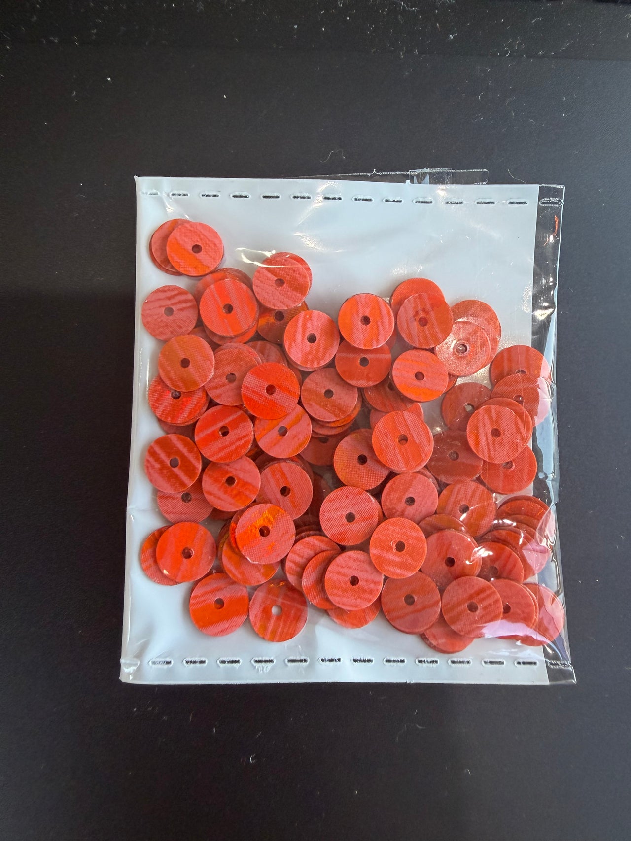 Orange Sequins - Round