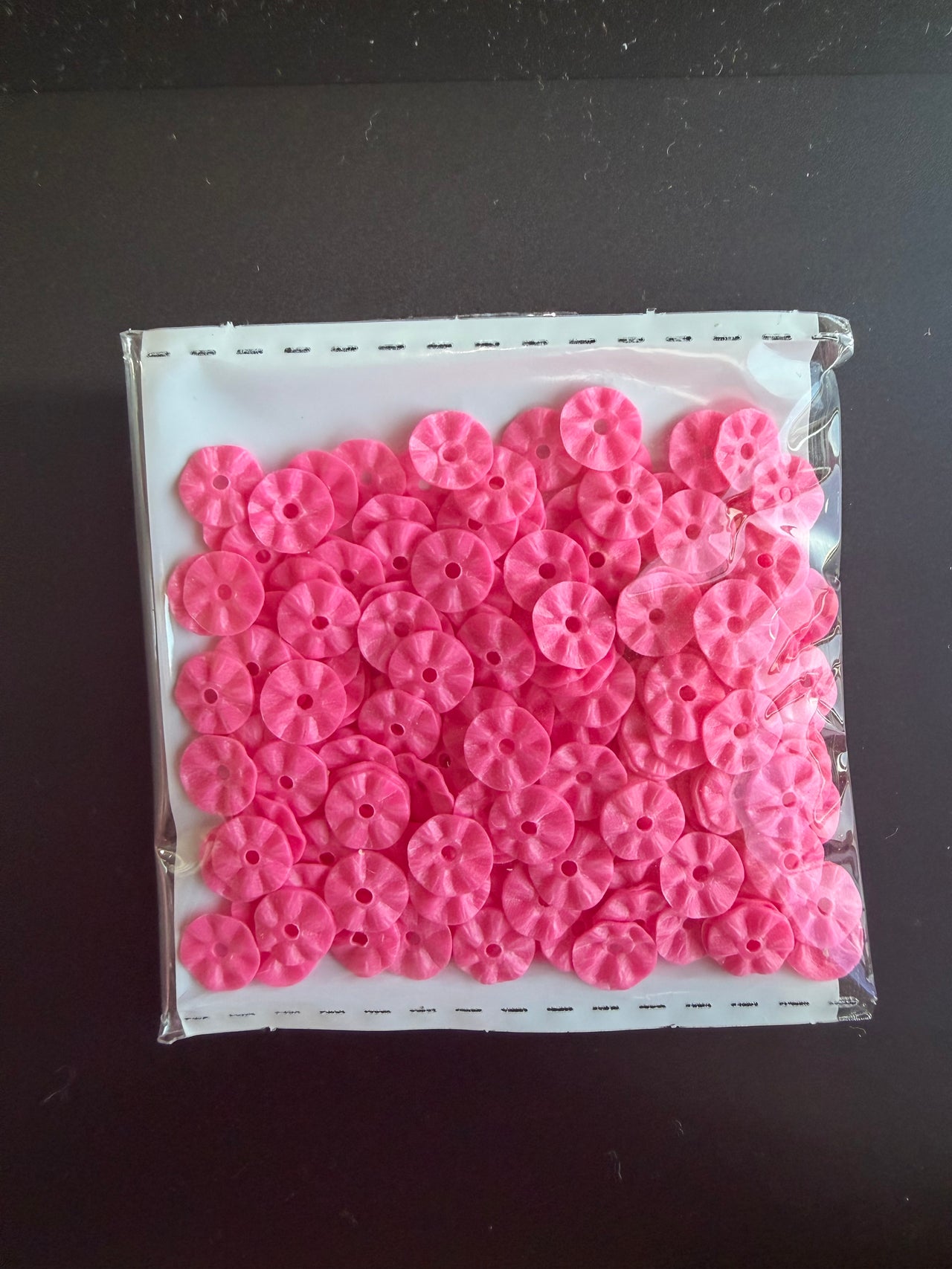Hot Pink Sequins - Textured Round