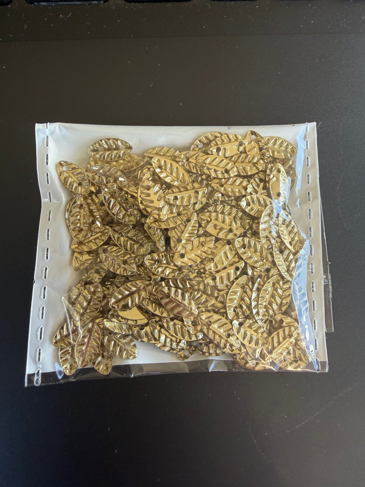 Gold Sequins - Leaves