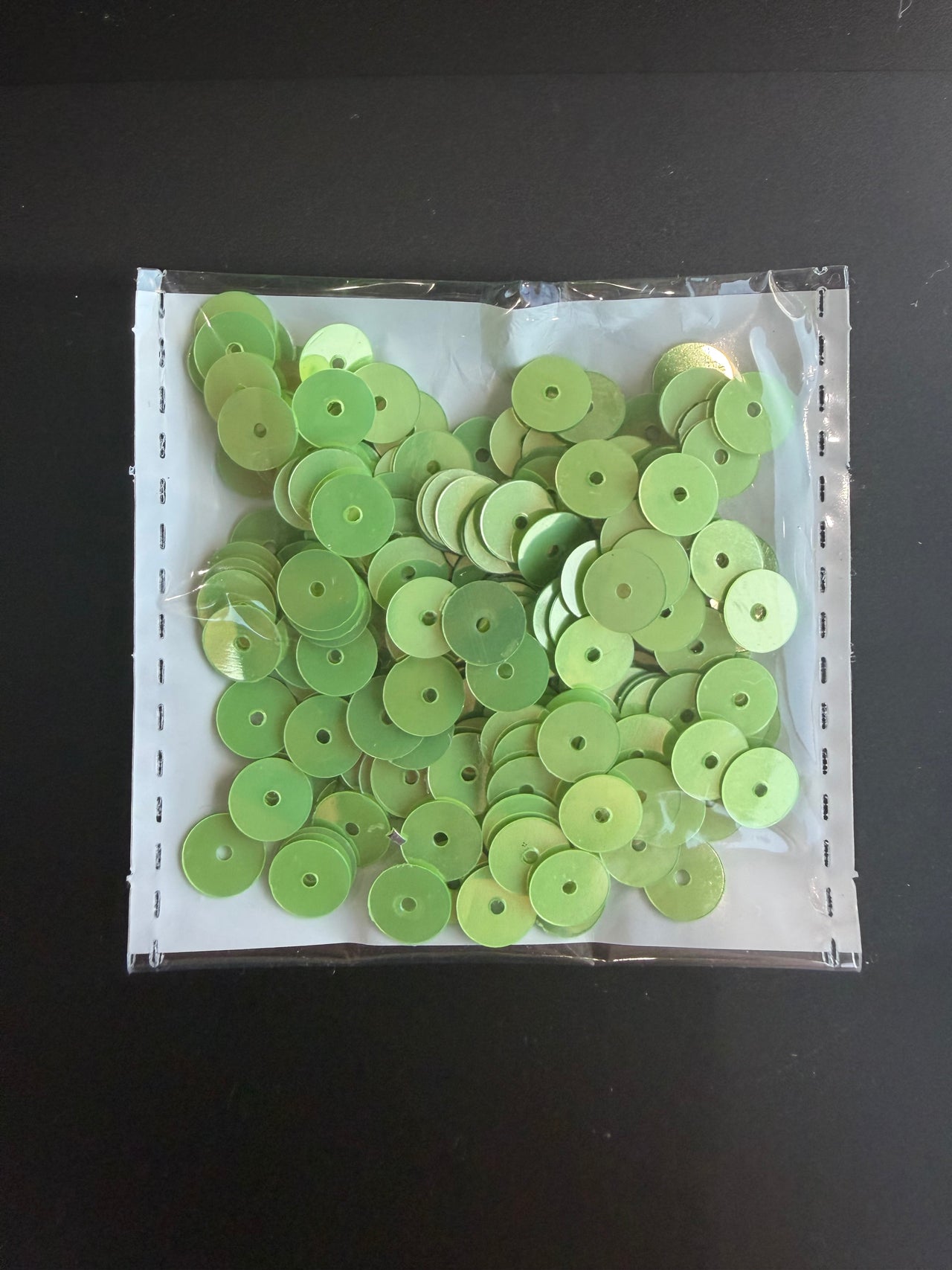 Green Sequins -  Round