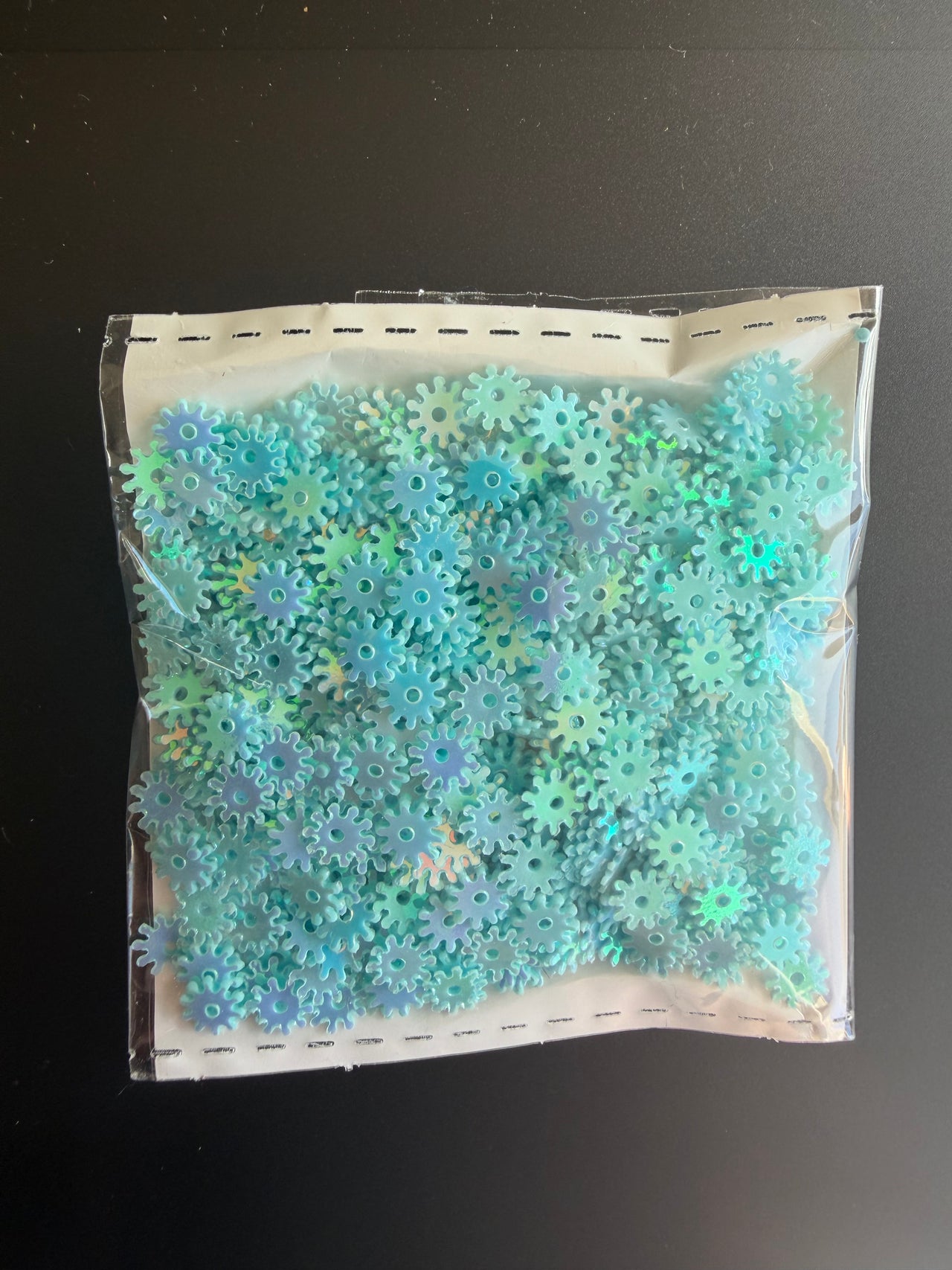 Blue Sequins - Small Pinwheels