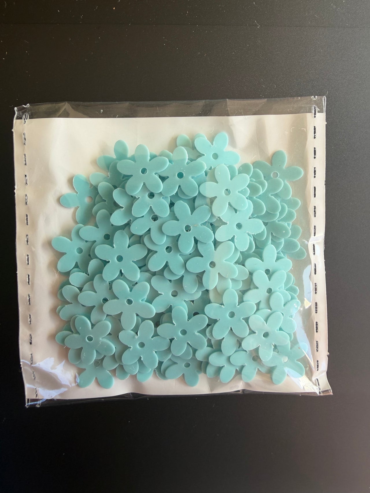 Blue Sequins - Flowers