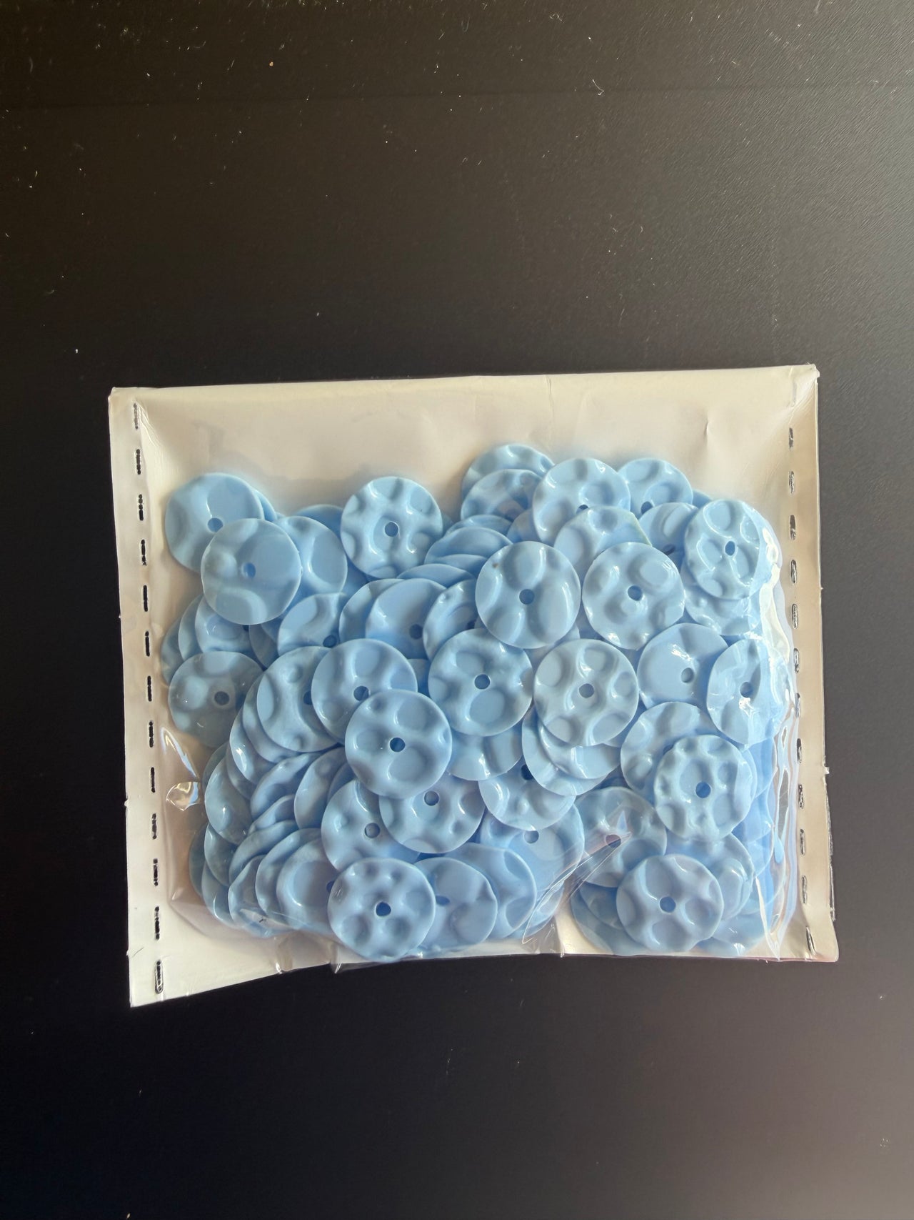 Blue Sequins - Textured Round Shape