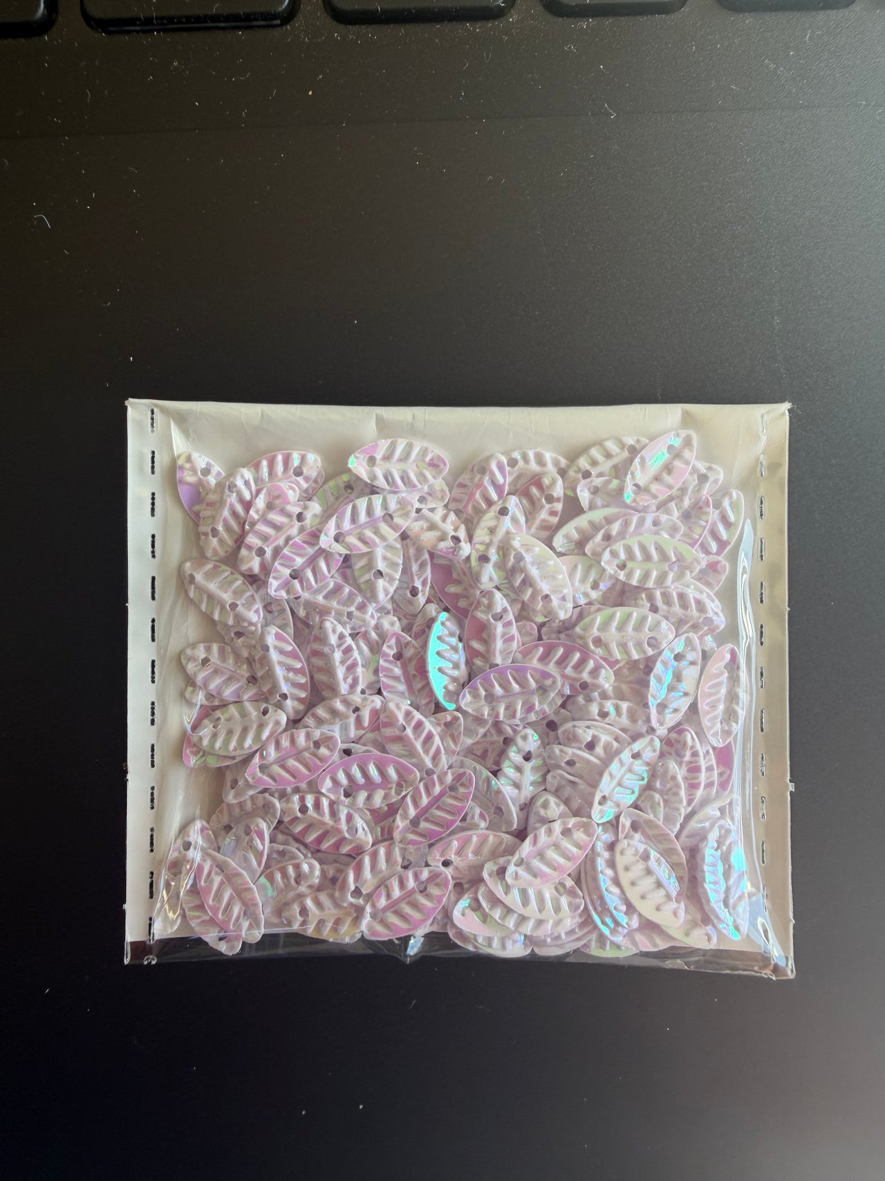 White Sequins - Leaves