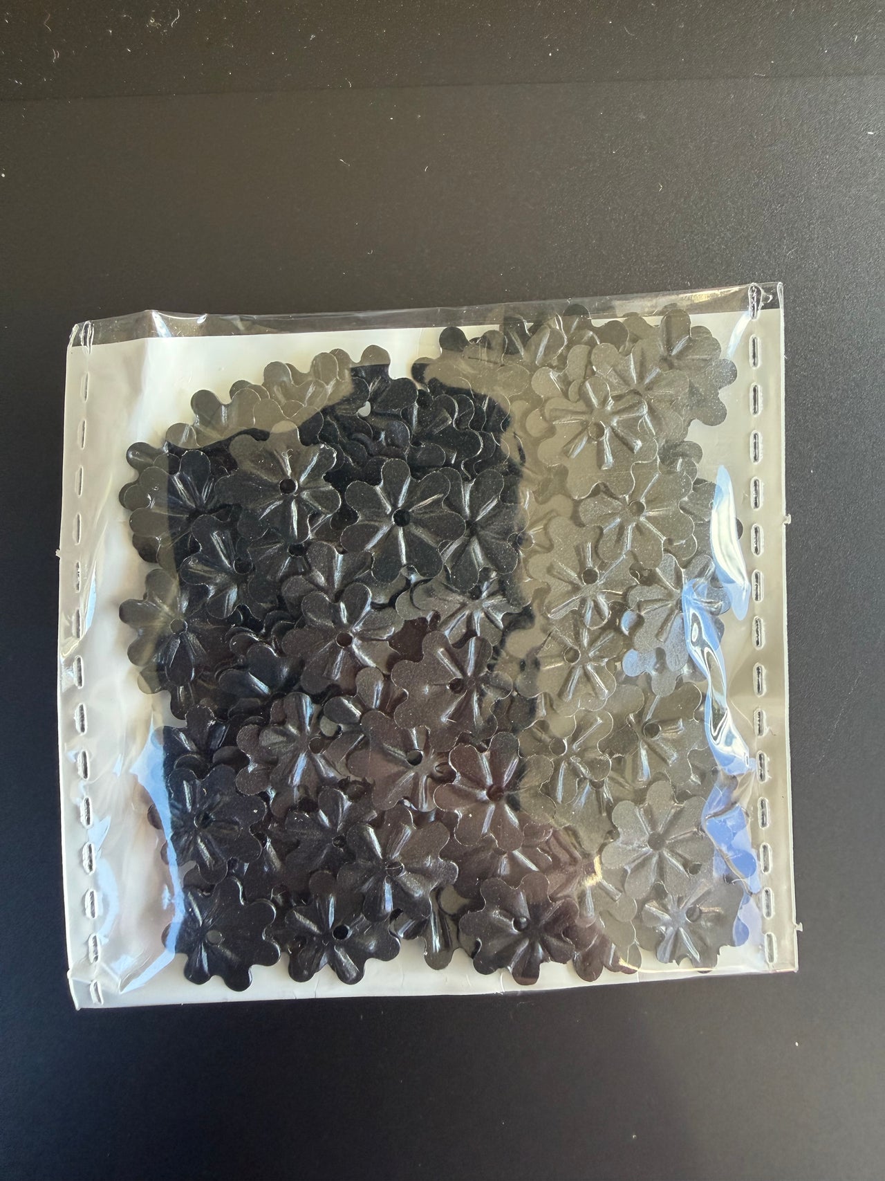 Black Sequins - Flowers