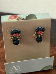 Ayala Bar Earrings – Black & Gold