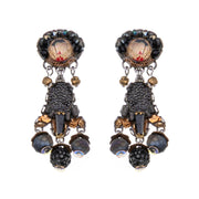 Ayala Bar Earrings – Black, Grey & Gold