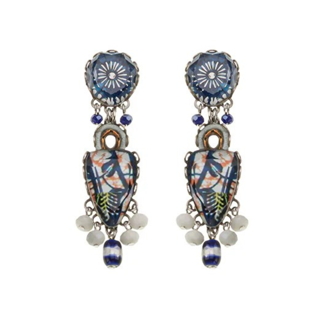 Ayala Bar Earrings – Blue Classic