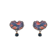 Ayala Bar Earrings – Coral & Blue Small