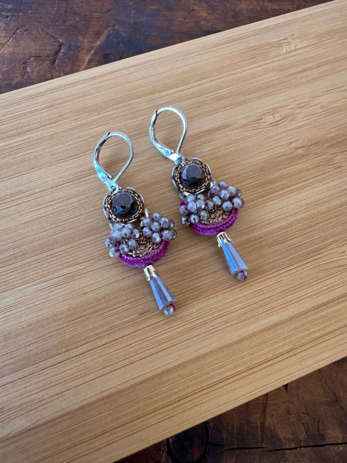 Ayala Bar Earrings – Plum Drops