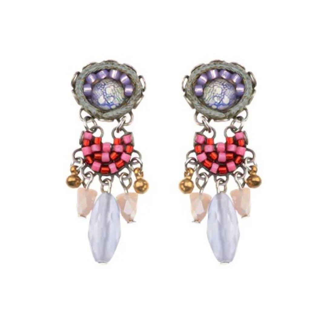 Ayala Bar Earrings – Red & Green