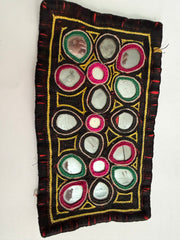 Black & Pink Circle Vintage Patch From Gujarat
