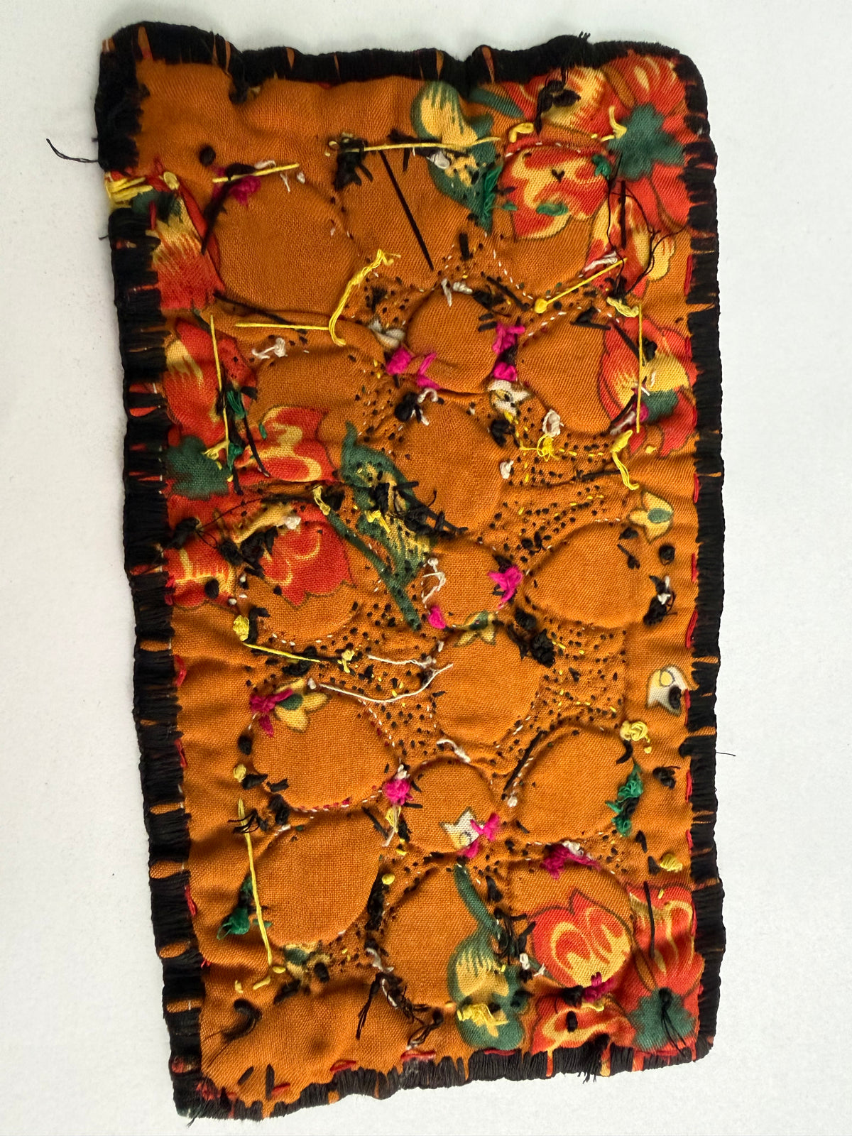 Black & Pink Circle Vintage Patch From Gujarat