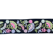 Black Ribbon With Spring Floral