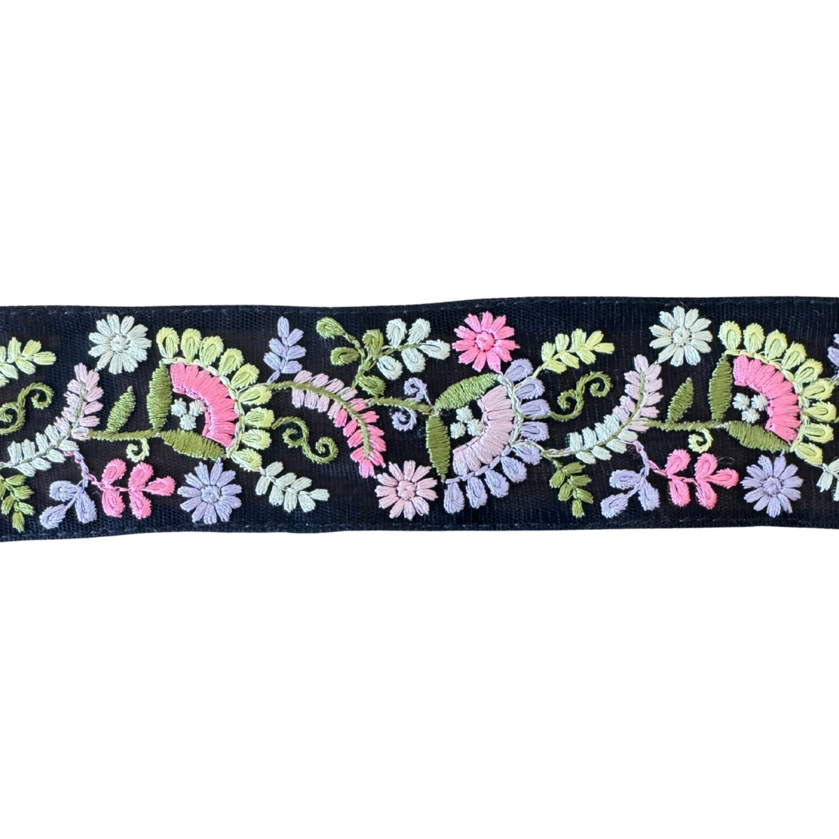 Black Ribbon With Spring Floral